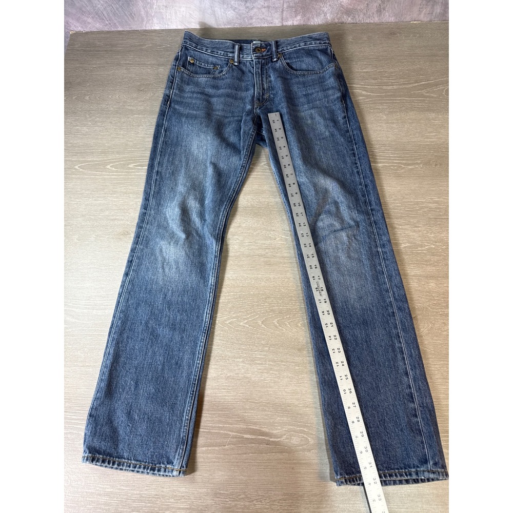 Banana Republic Men Straight Leg Blue Wash Denim Jeans Size 30x32 - Picture 6 of 11